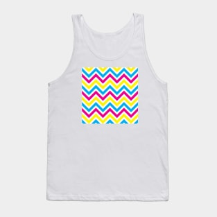 Yellow, Pink, & Blue Stripes Tank Top